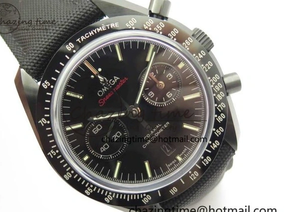 1229 Premium Speedmaster “Dark Side of The Moon” Real Ceramic OMF 1:1 Best Edition on Nylon Strap A 7977